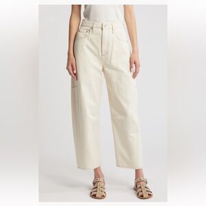 Rag & Bone Charlie Organic cotton Barrel Jean Size 26 Ecru color